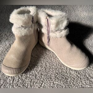 Stride Rite Faux Fur Lined Pink Boots